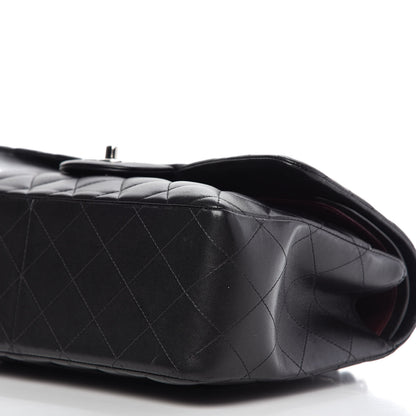 Chanel Lambskin Quilted Jumbo Double Flap Black 7 of 9