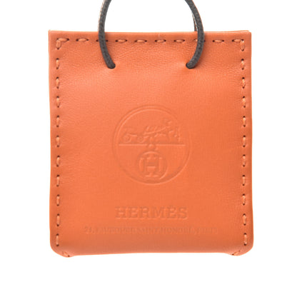 Hermes Milo Lambskin Swift Shopping Bag Charm Feu Gold 3 of 3
