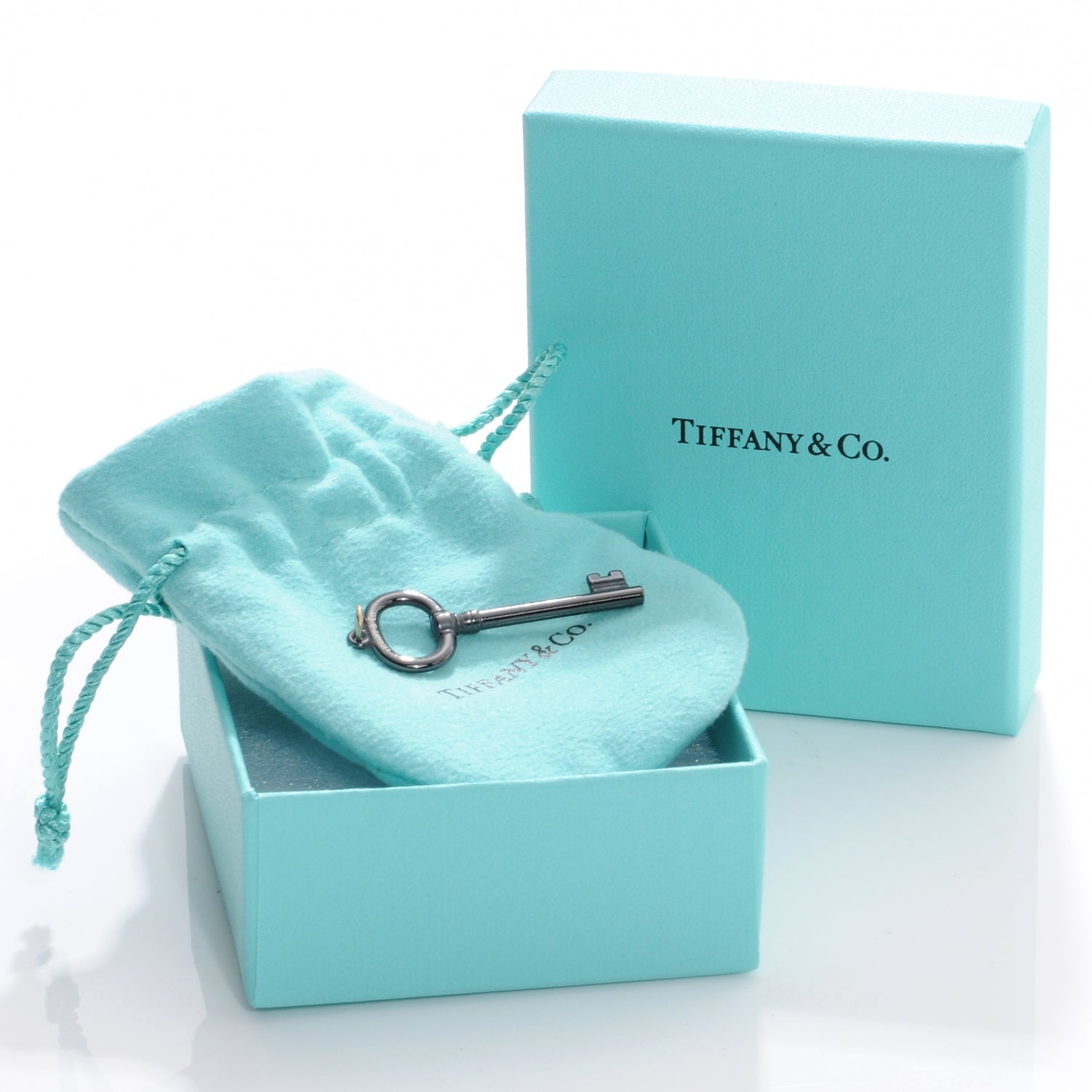 Tiffany Black Titanium Oval Key Pendant 3 of 5