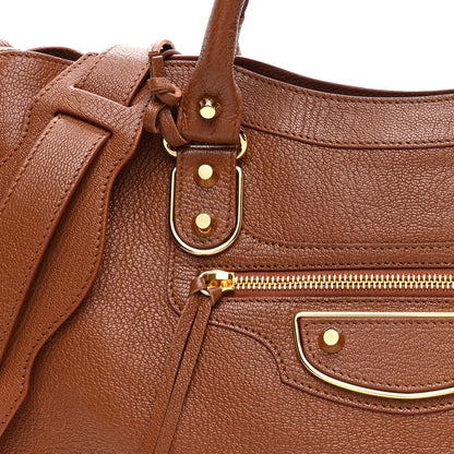 Balenciaga Chevre Gold Metallic Edge Hardware City Marron Terracotta 9 of 11