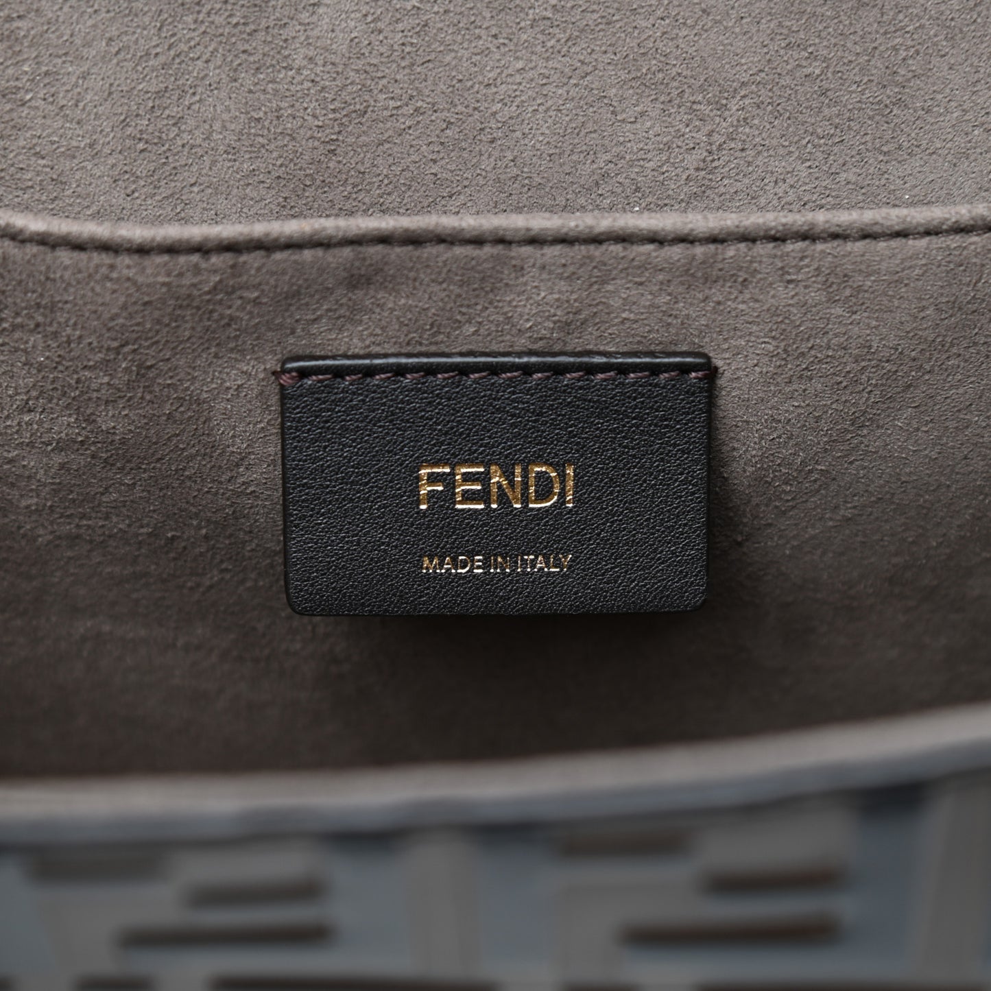 Vitello Century F is Fendi Bi-Color FF 1974 Embossed Kan I Shoulder Bag Maya Black