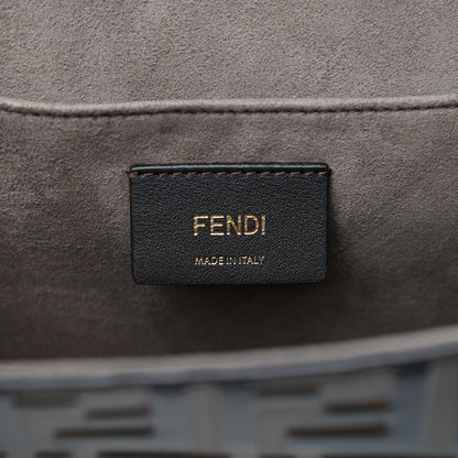 Fendi Vitello Century F is Fendi Bi-Color FF 1974 Embossed Kan I Shoulder Bag Maya Black 6 of 12