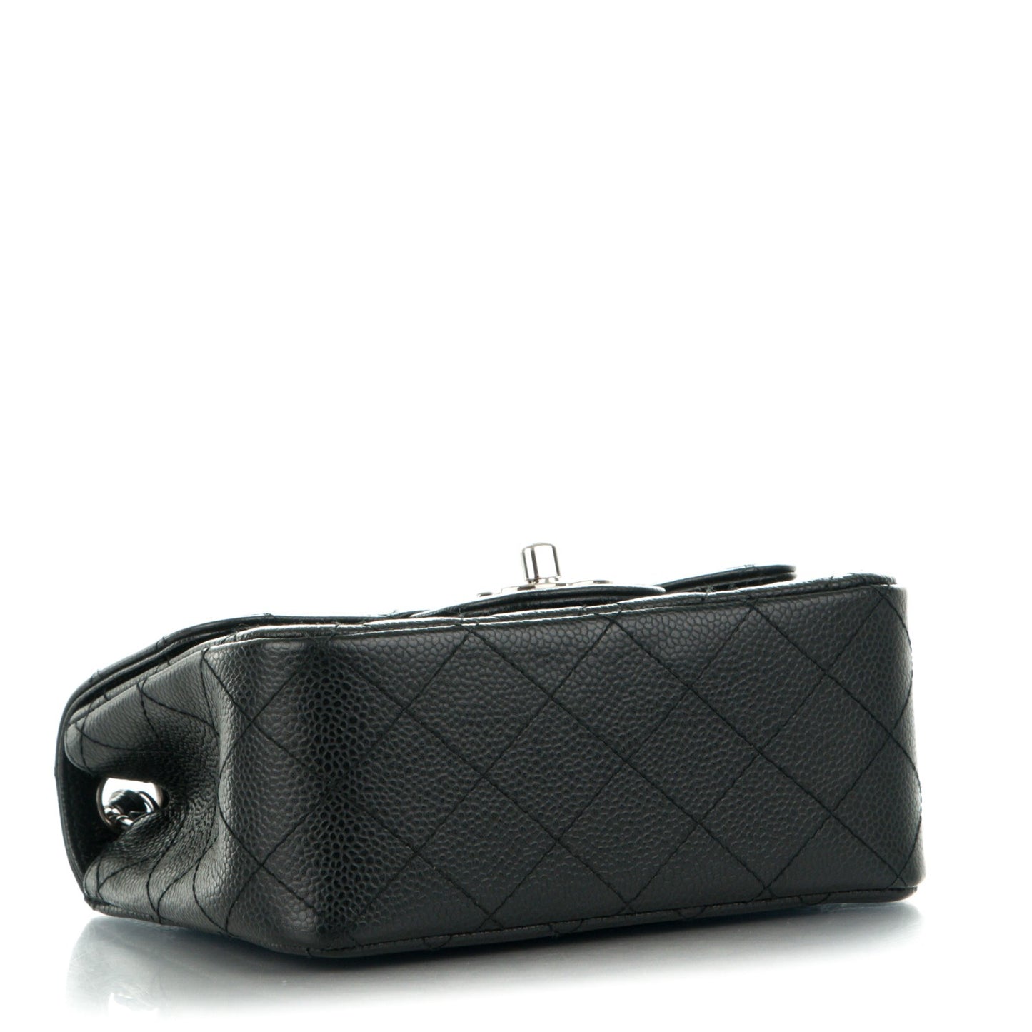 Caviar Quilted Mini Square Flap Black