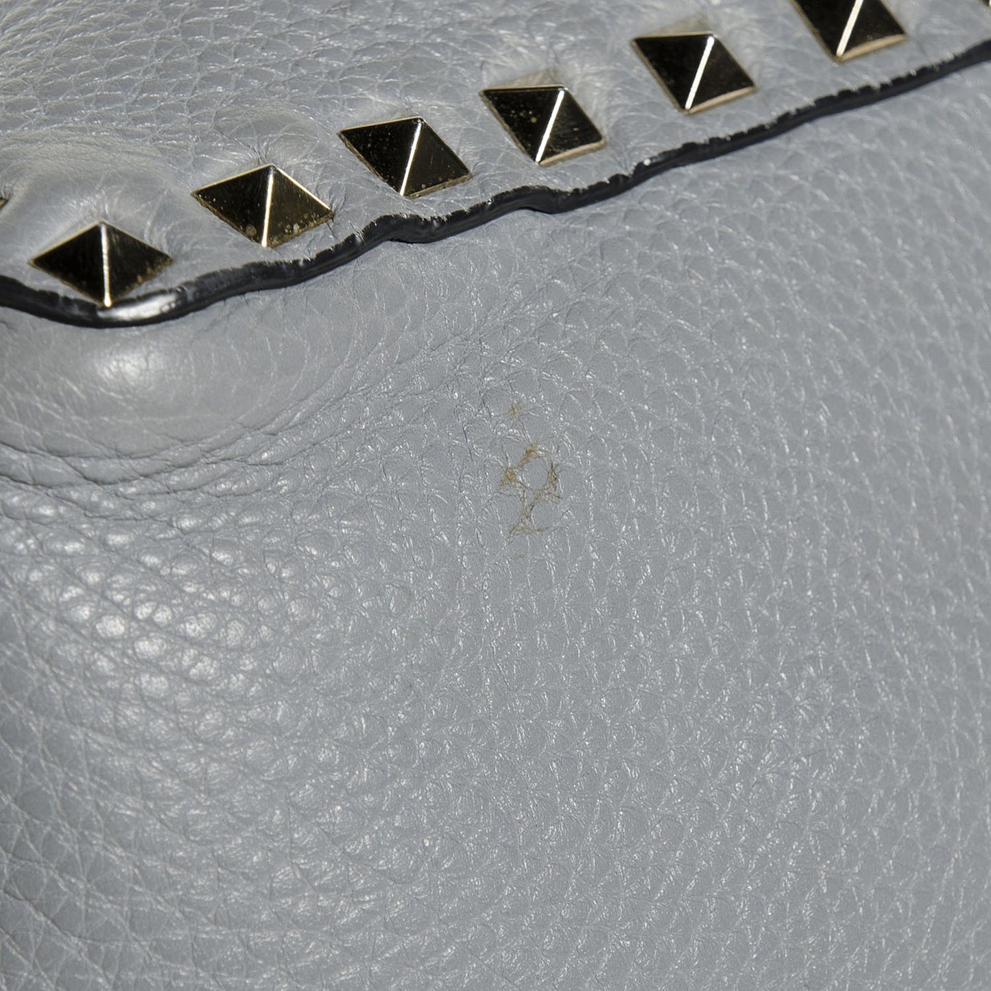 Grained Calfskin Medium Rockstud Reversible Tote Dark Rose Grey
