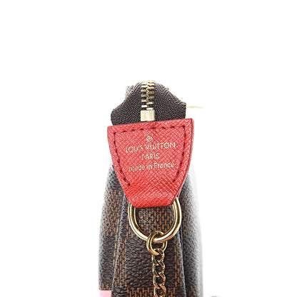 Louis Vuitton Damier Ebene 2019 Christmas Animation Mini Pochette Accessories Red 6 of 7