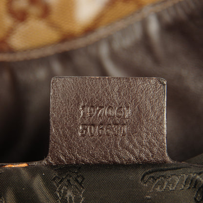 Gucci Crystal Monogram Medium Hysteria Tote Brown 7 of 7