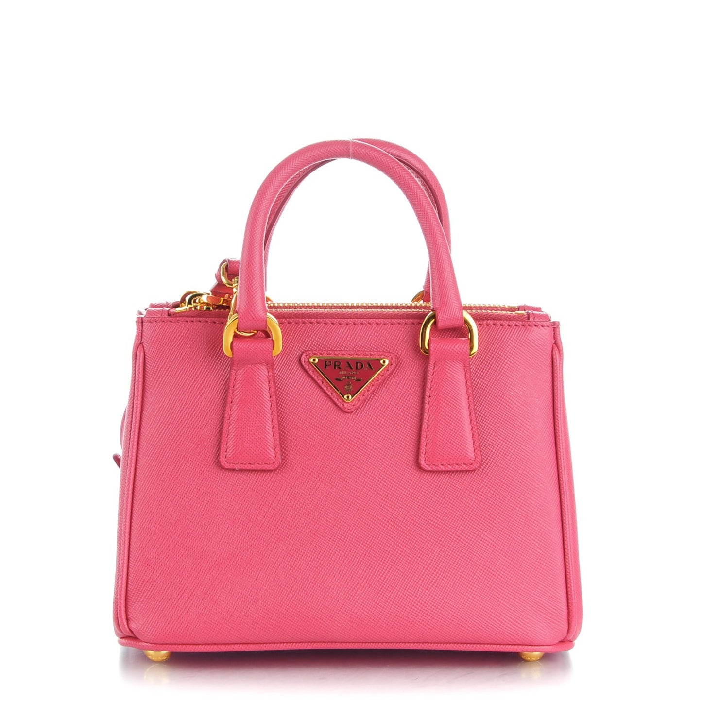 Saffiano Mini Galleria Double Zip Tote Peonia