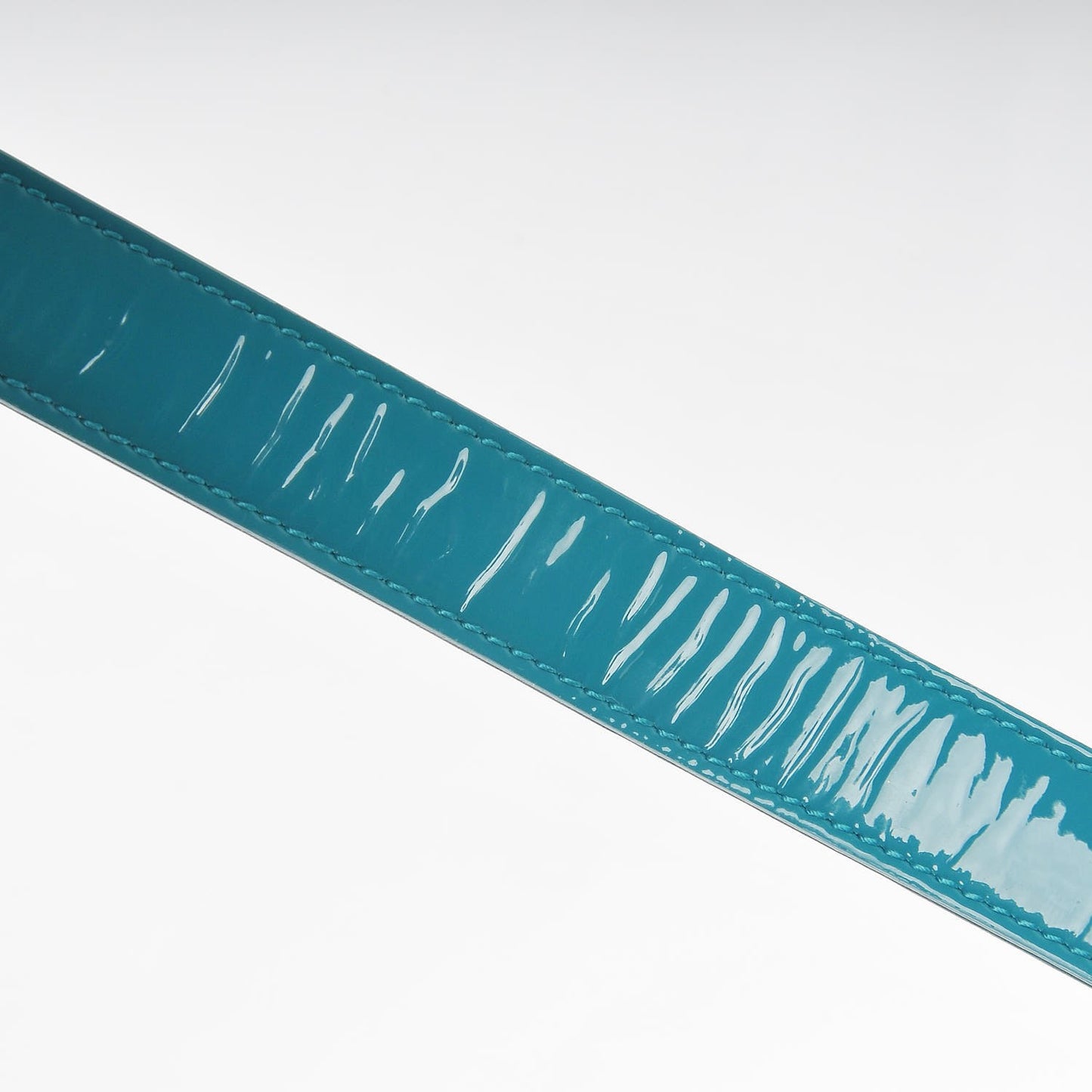 Patent Calfskin Small Boy Flap Plexiglass Turquoise