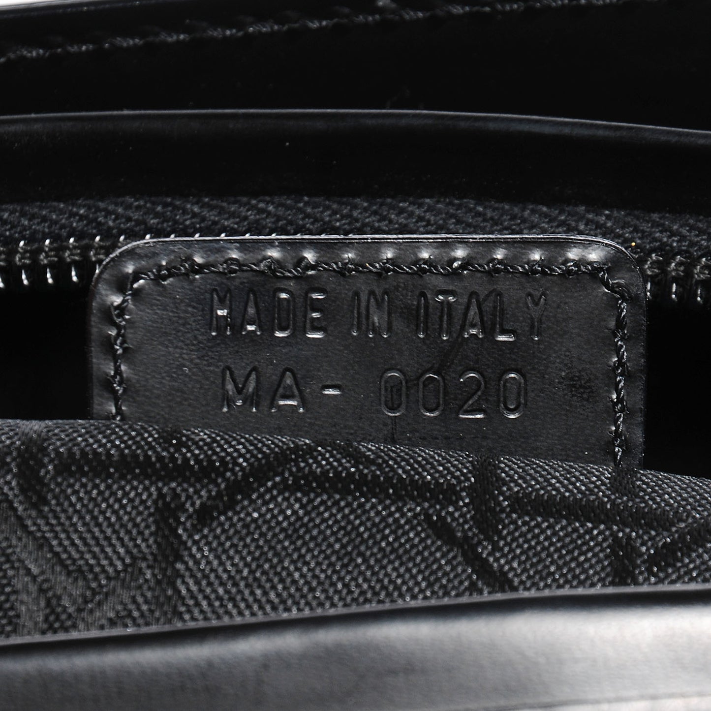 Patent Chrome Beaded Malice Tote Black