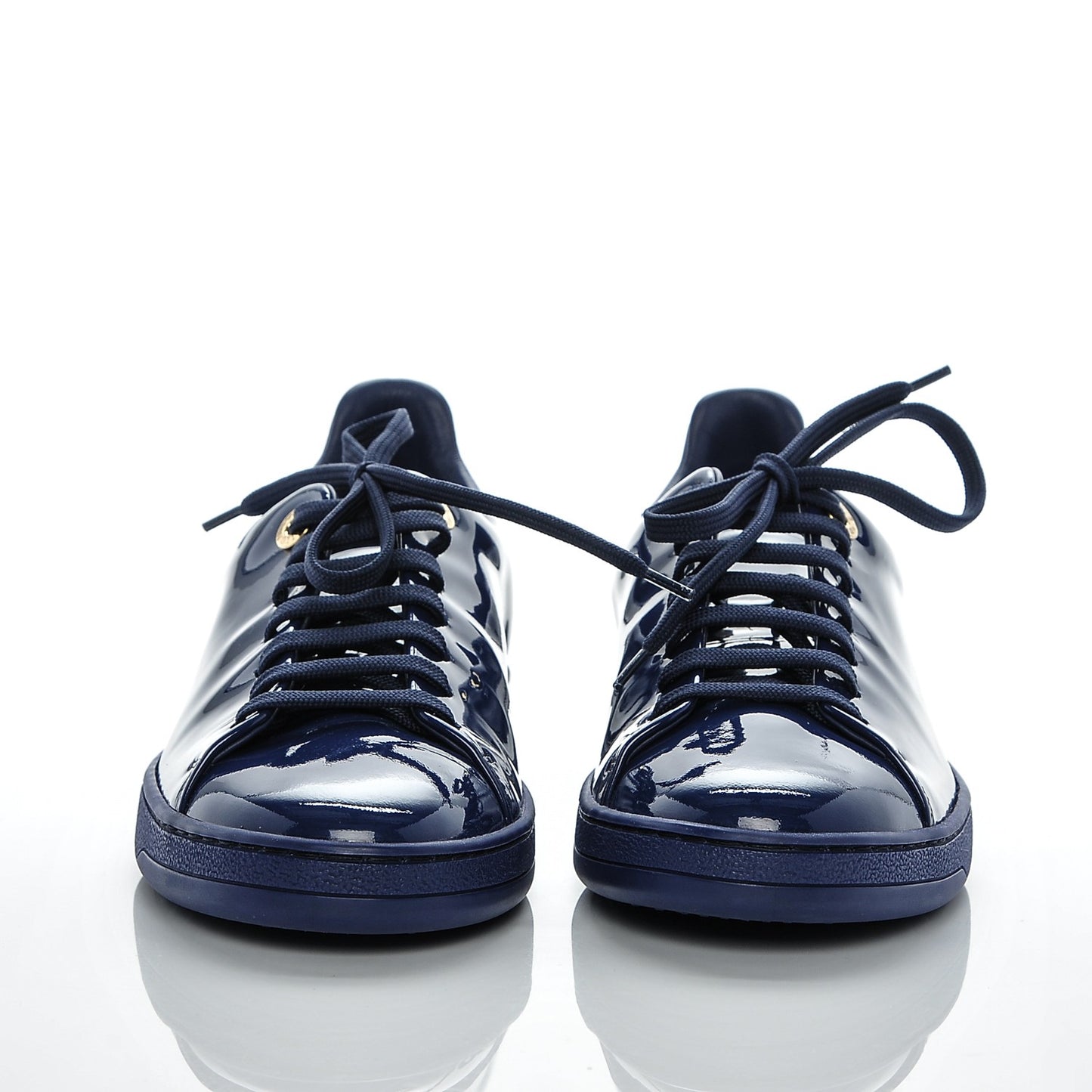 Patent Calfskin Frontrow Sneakers 37.5 Blue Nuit