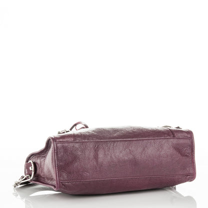 Balenciaga Agneau Classic Silver Hardware S City Violet Prune 4 of 8