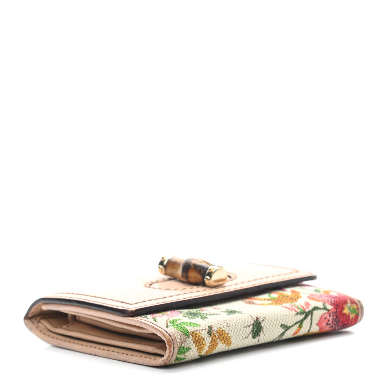 Gucci Cavas Floral Flora Bamboo Wallet 4 of 8