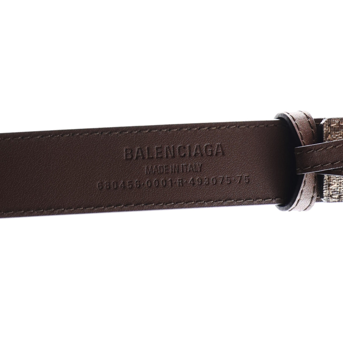 X BALENCIAGA BB Supreme Monogram Belt 75 Beige Ebony