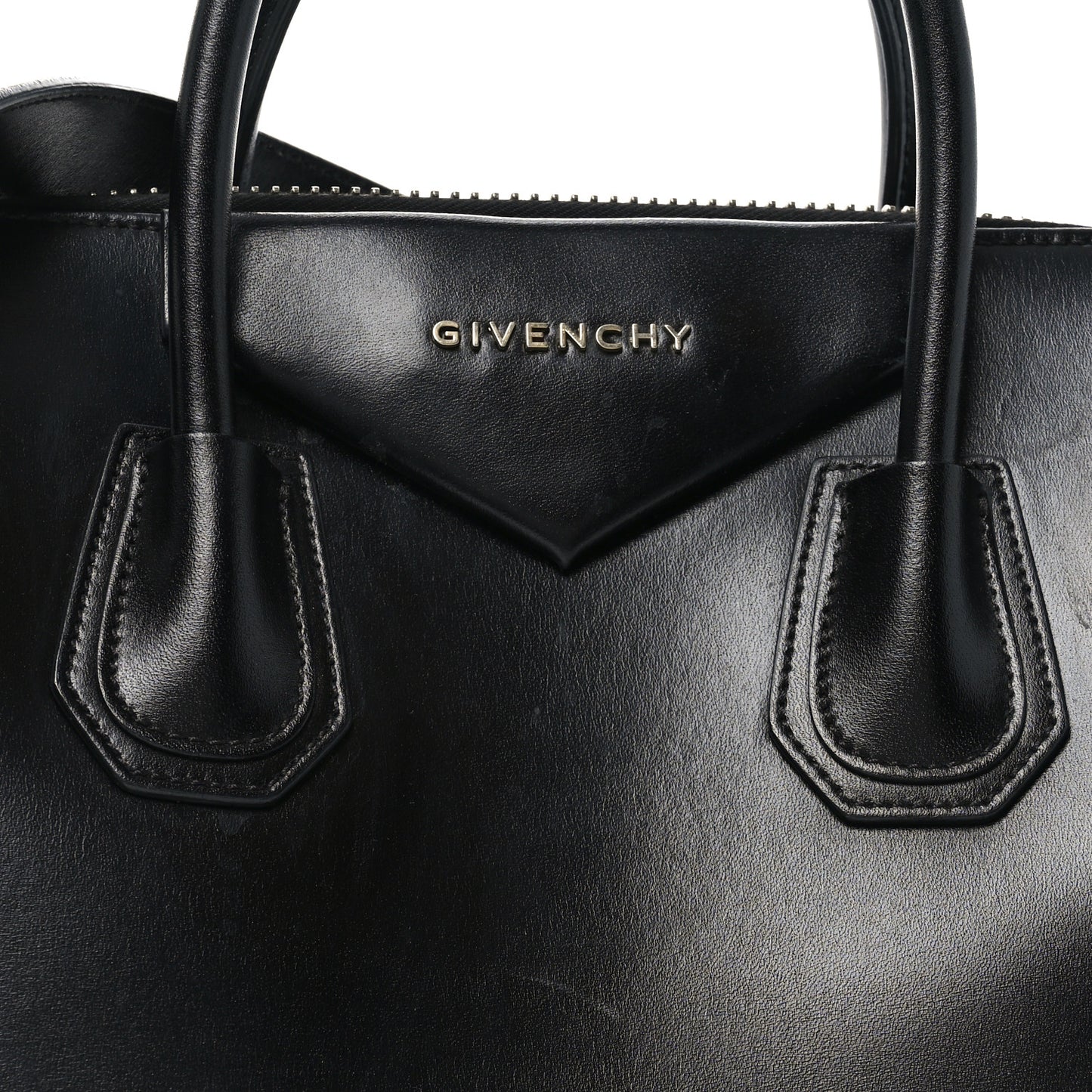Shiny Lord Calfskin Medium Antigona Black