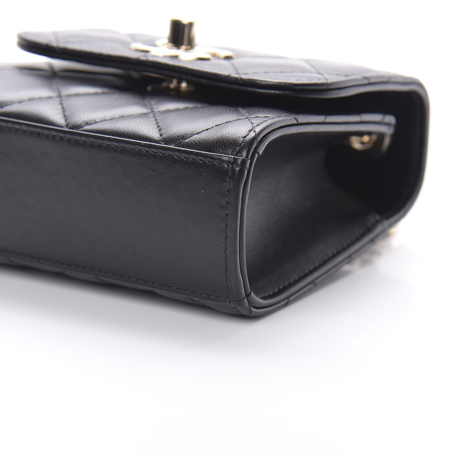 Chanel Lambskin Quilted Mini Trendy CC Chain Wallet Black 10 of 11