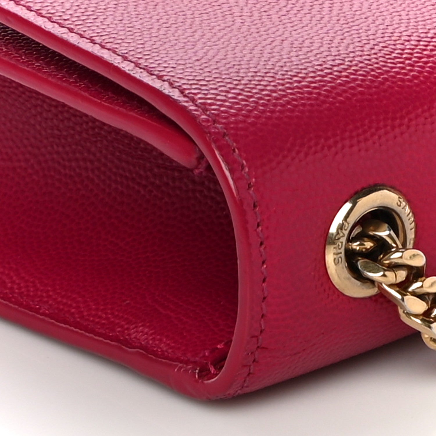 Saint Laurent Grain De Poudre Small Monogram Kate Satchel Bubblegum 11 of 22