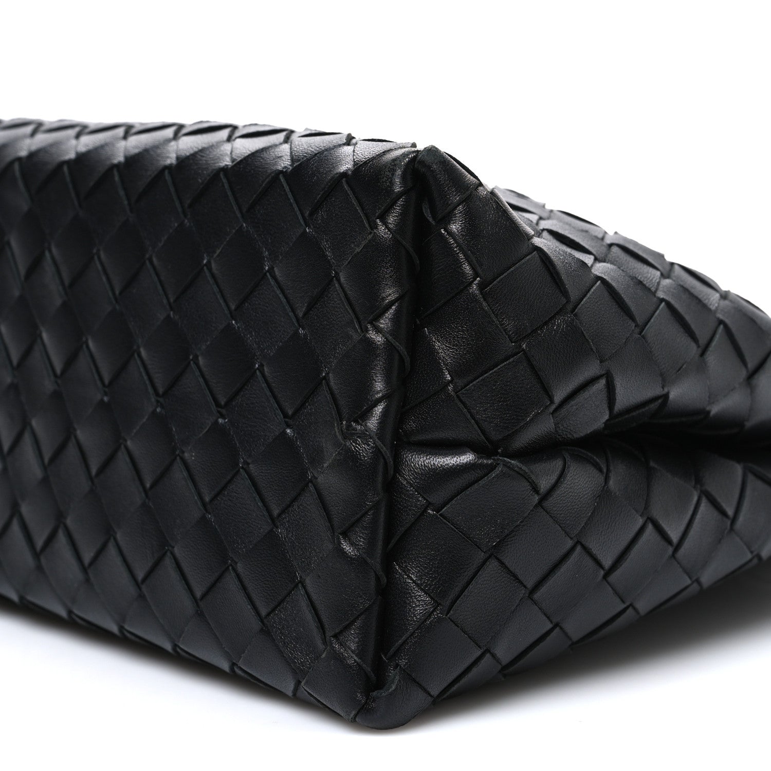 Bottega Veneta Nappa Intrecciato Medium Andiamo Shoulder Bag Black