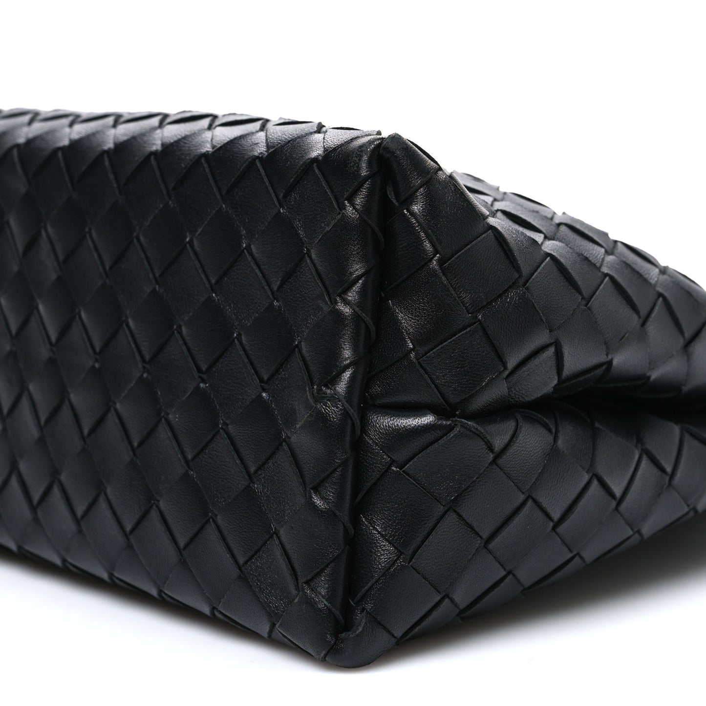Nappa Intrecciato Medium Andiamo Shoulder Bag Black