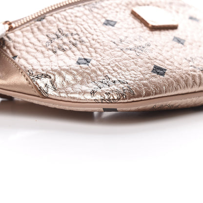 MCM Metallic Visetos Mini Stark Crossbody Chain Belt Bag Champagne Gold 8 of 9