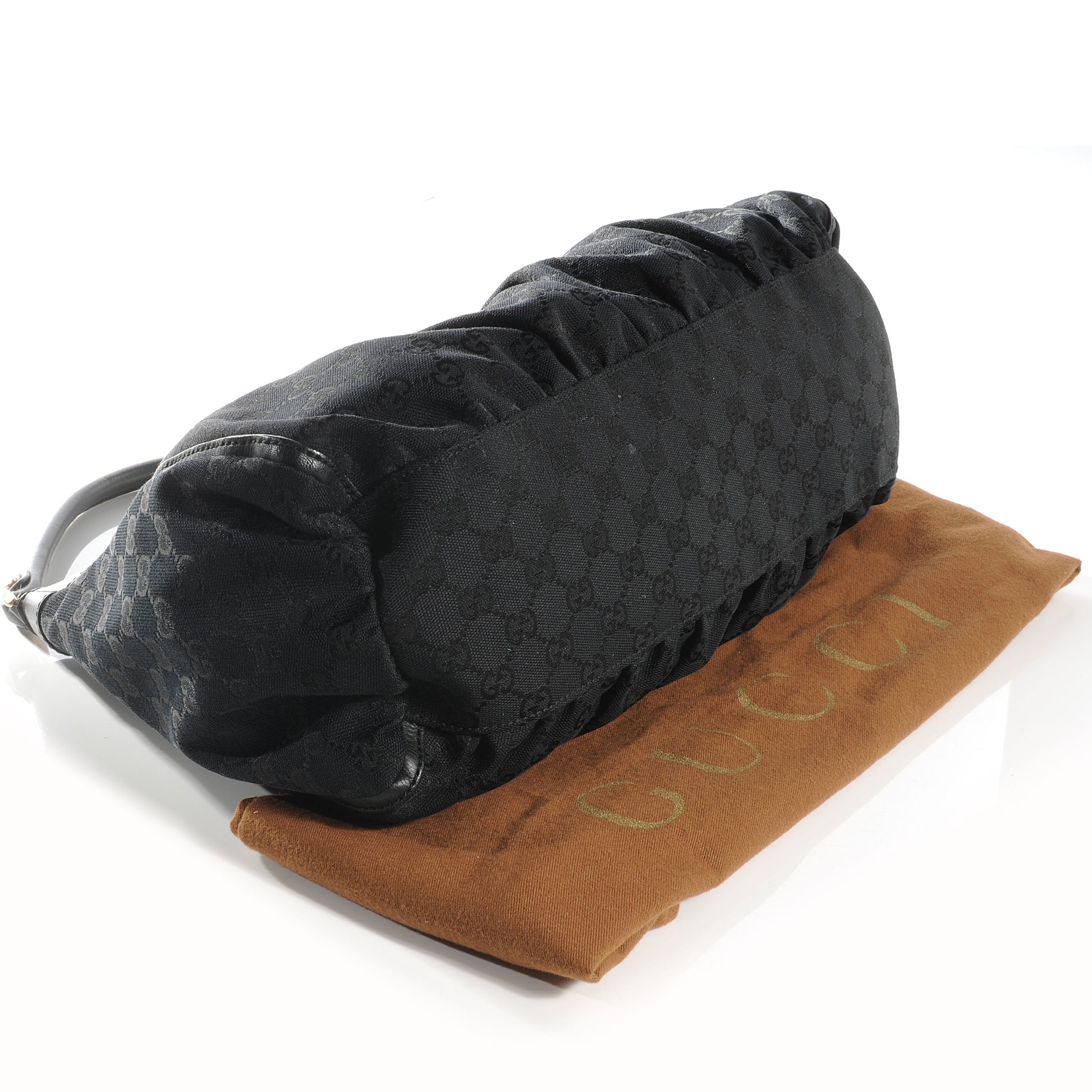 Gucci Monogram D Gold Large Hobo Black 4 of 7