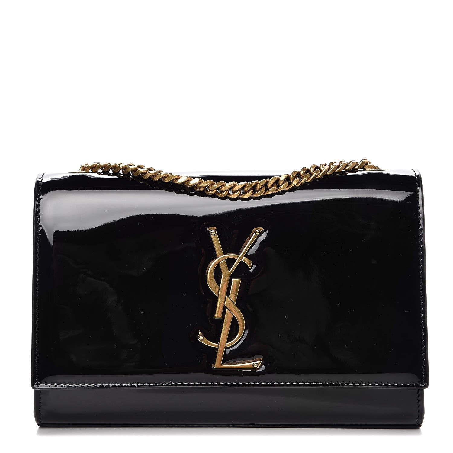 Saint Laurent Patent Small Monogram Kate Satchel Black 1 of 8