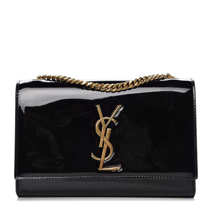 Saint Laurent Patent Small Monogram Kate Satchel Black 1 of 8