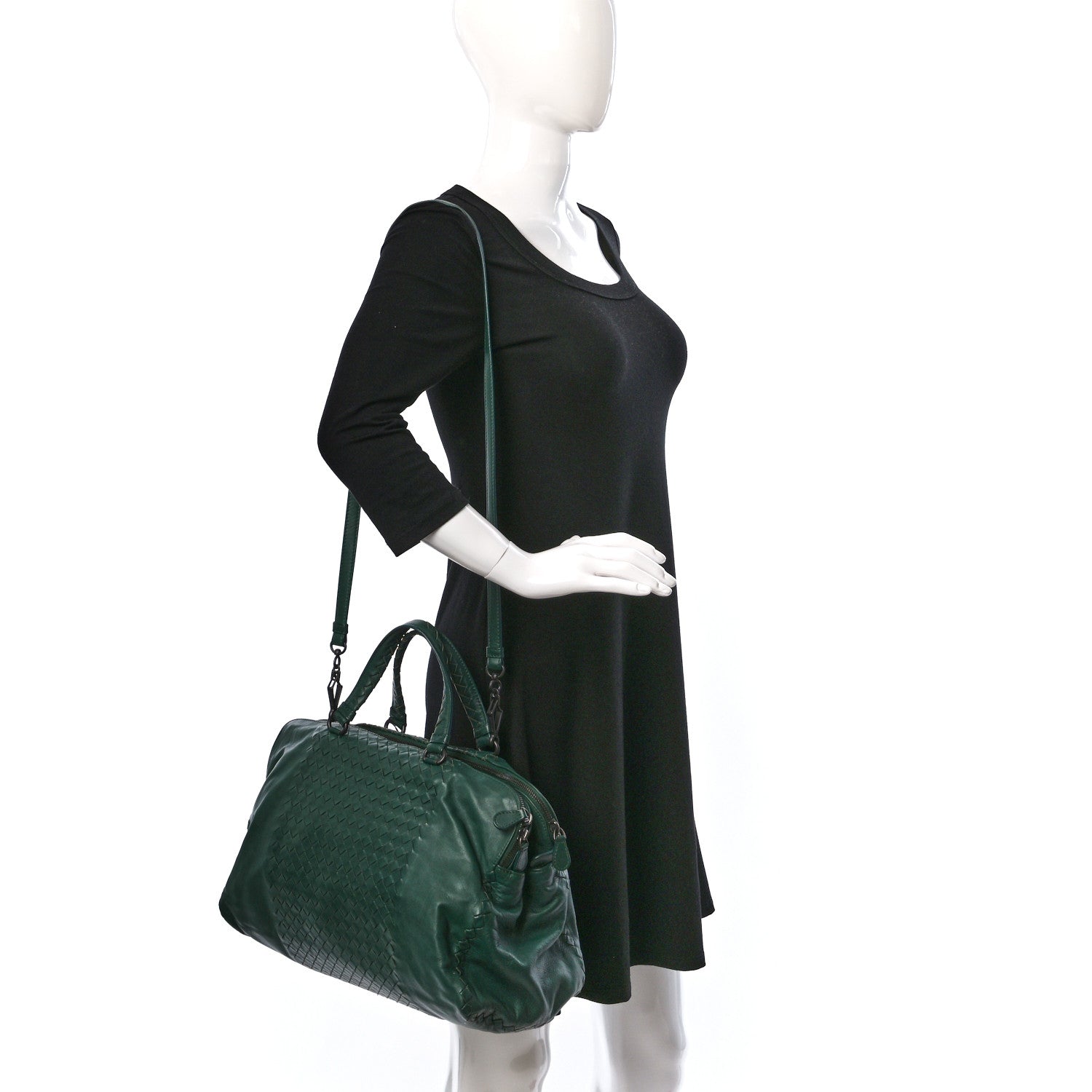 Bottega Veneta Nappa Intrecciato Convertible Tote Dark Green 2 of 21