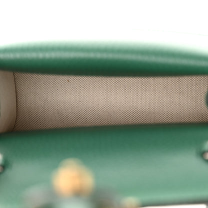 Gucci Dollar Calfskin Crystal Mini Dionysus Top Handle Bag Emerald 5 of 11