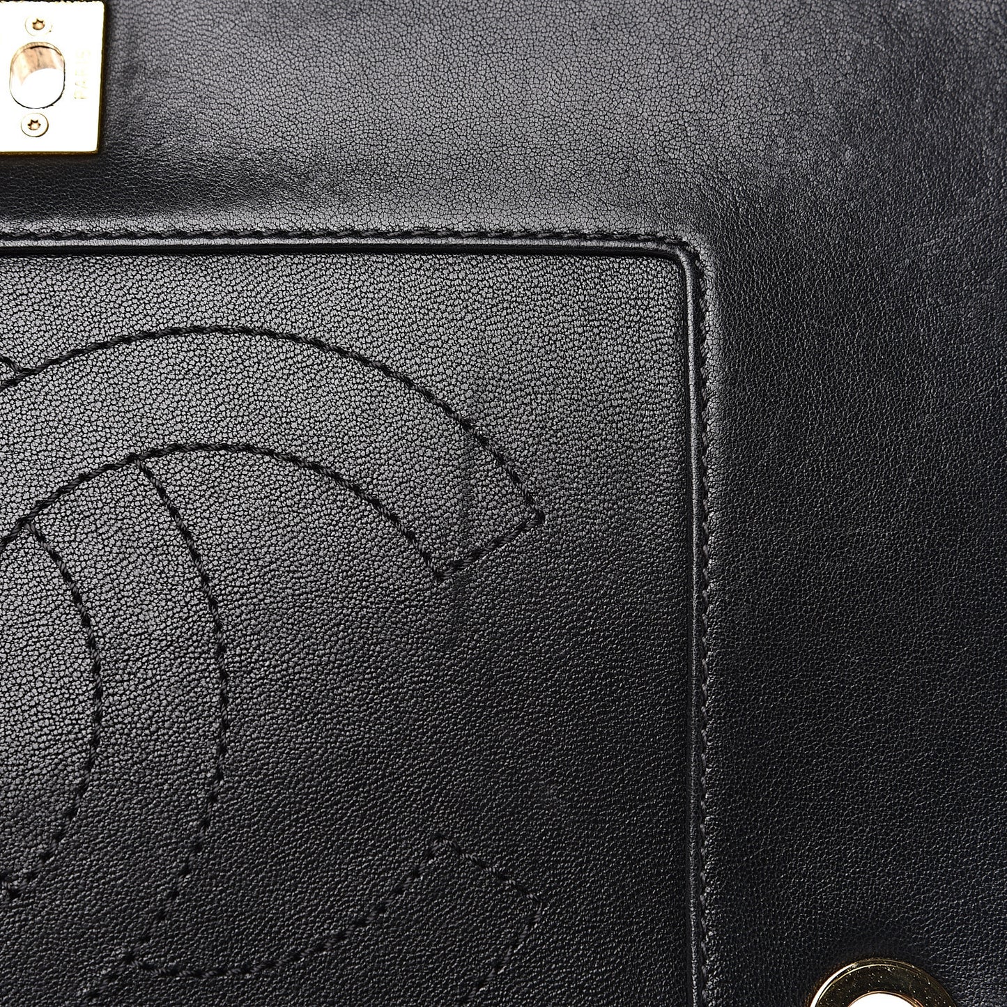 Sheepskin Quilted Vintage Mademoiselle Flap Black