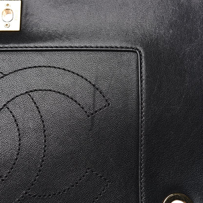 Chanel Sheepskin Quilted Vintage Mademoiselle Flap Black 14 of 22
