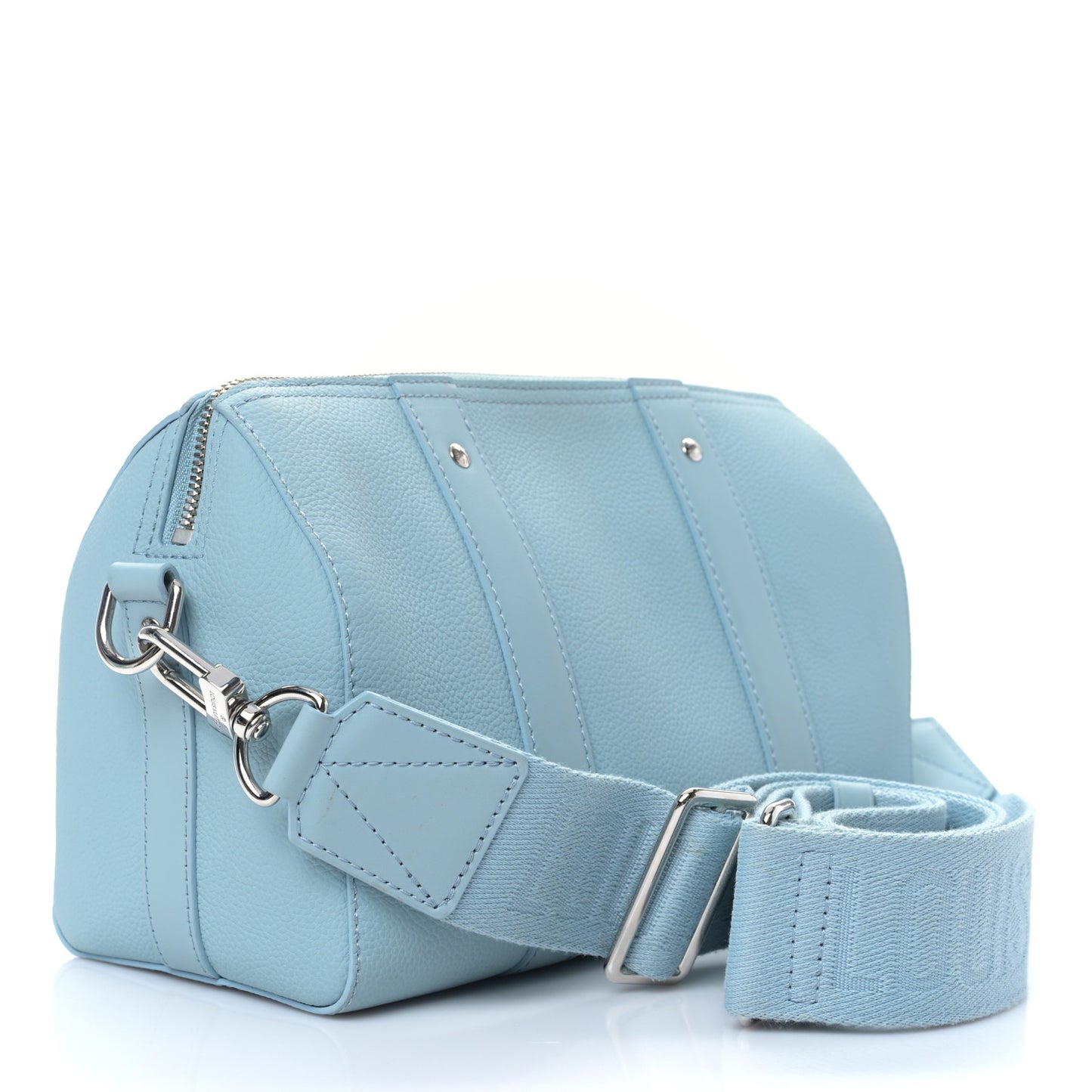 Grained Calfskin Aerogram City Keepall Cloud Blue