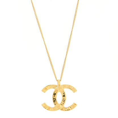 Chanel Metal CC Paris Button Necklace Gold 4 of 6