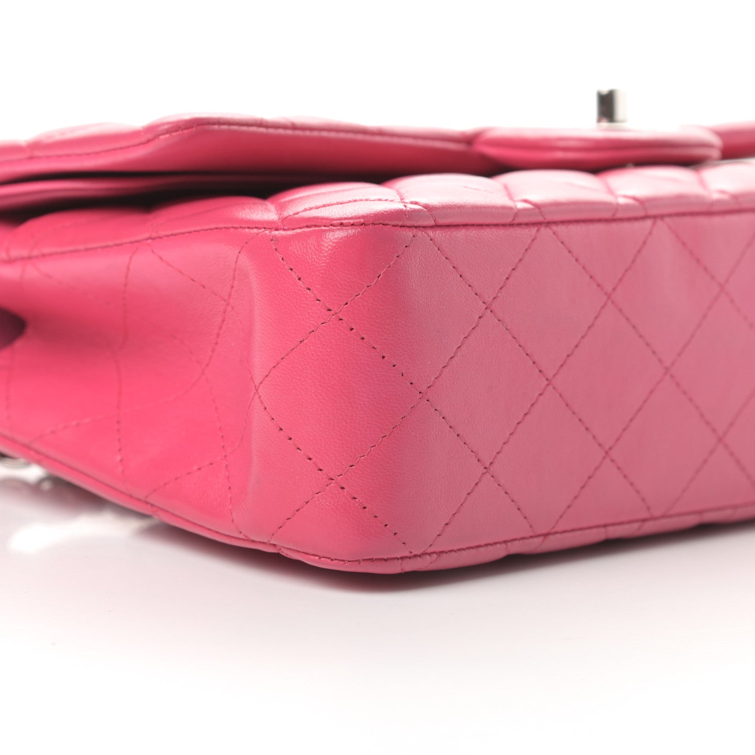 Chanel Lambskin Quilted Medium Double Flap Fuchsia 9 of 19