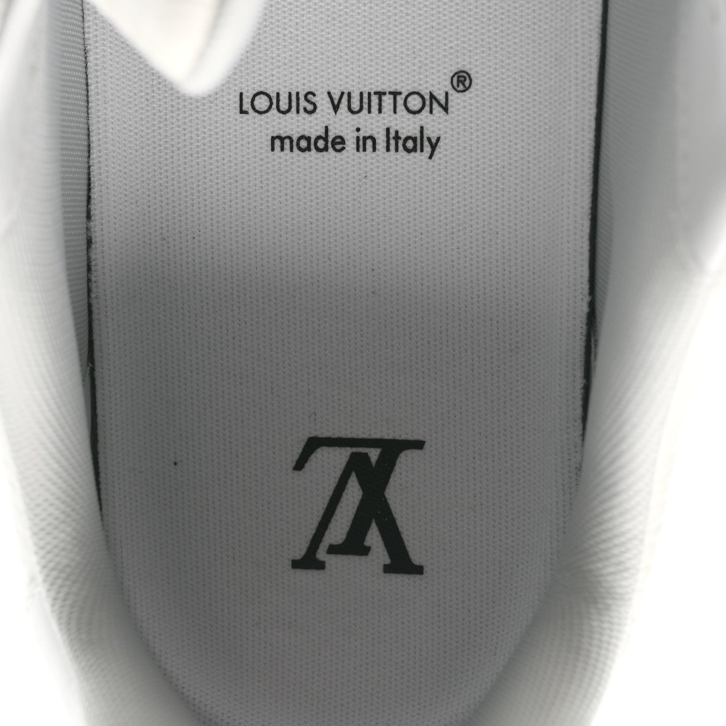 Calfskin Mens LV Trainer Sneakers 9 White