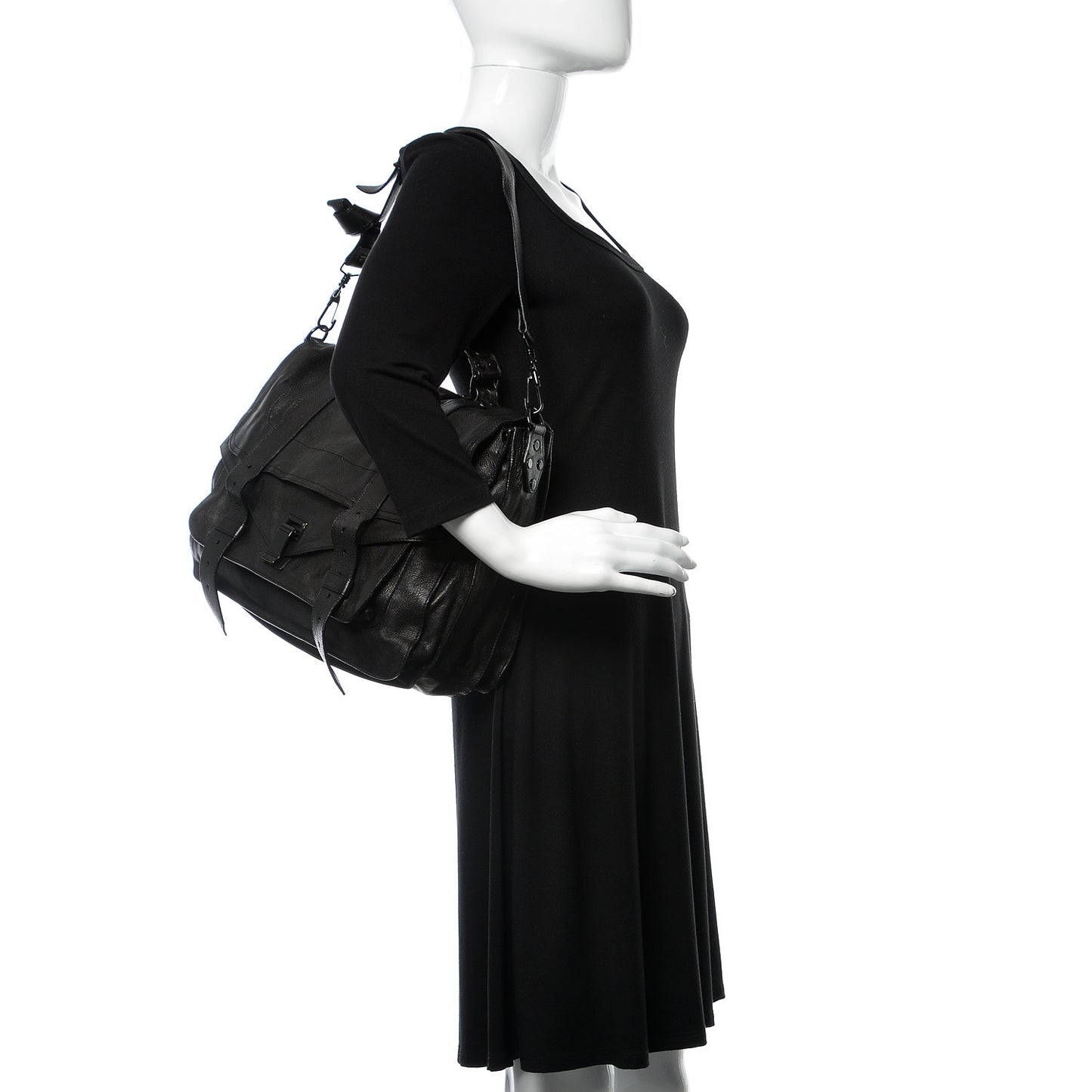 Lambskin PS1 Large Satchel Black