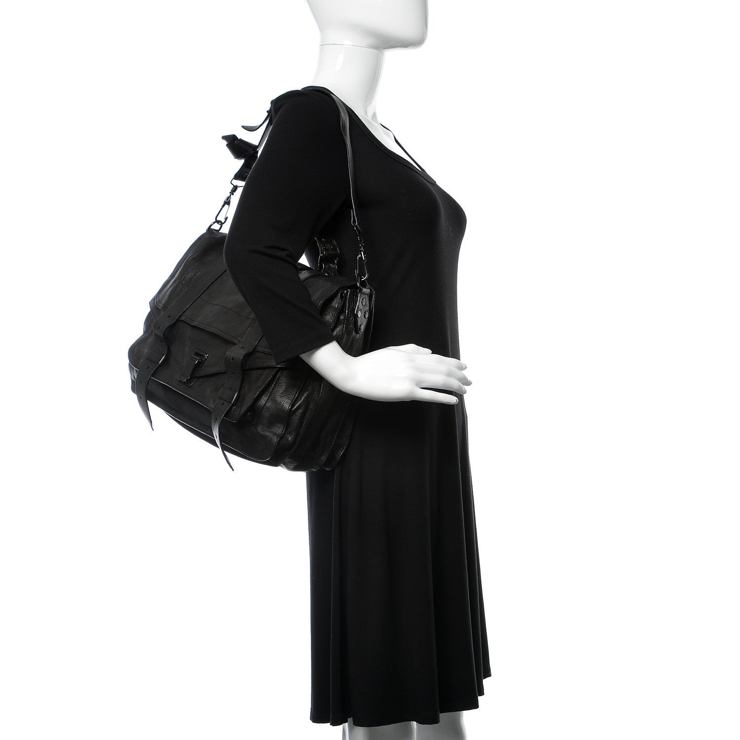 Proenza Schouler Lambskin PS1 Large Satchel Black 2 of 17