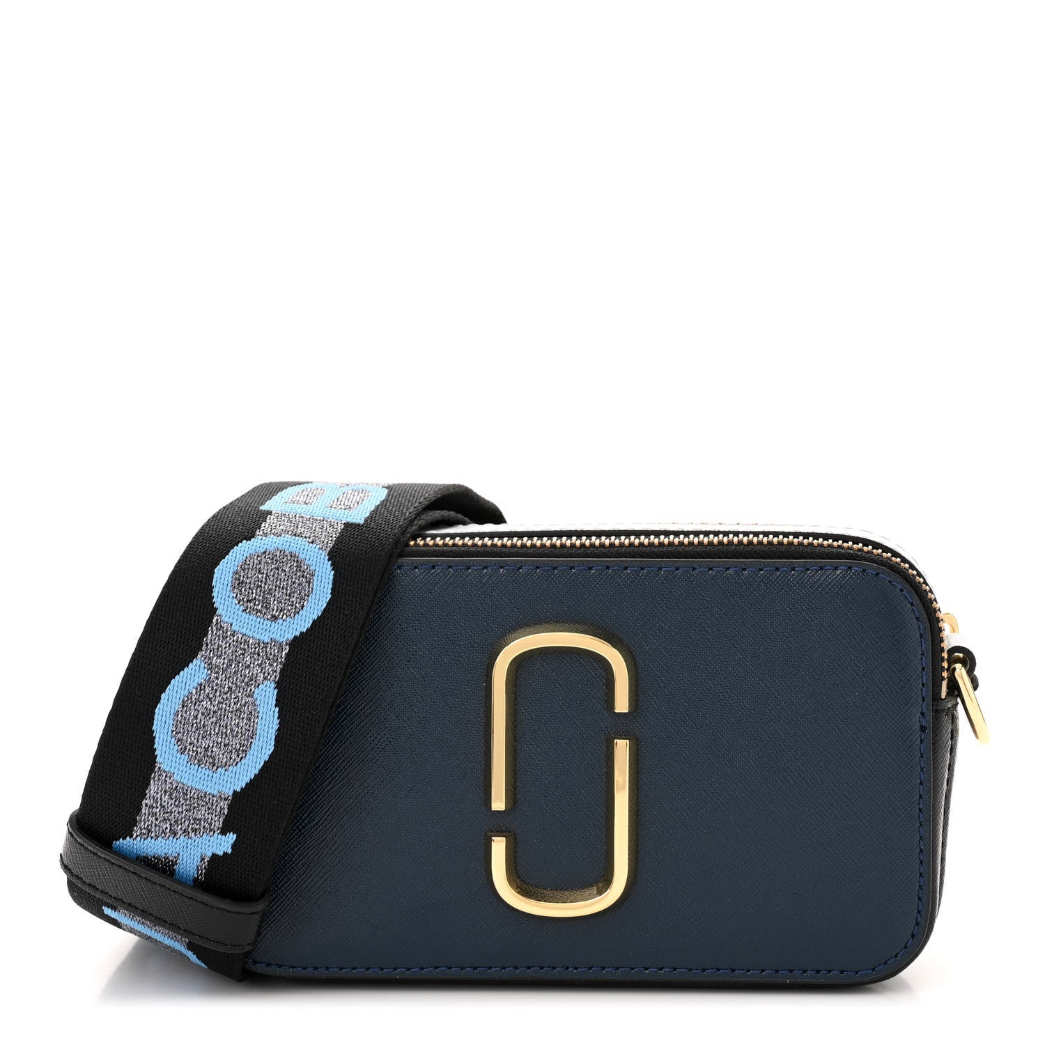 Marc Jacobs Saffiano Small Snapshot Camera Bag Blue Sea 1 of 12