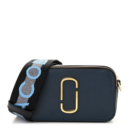 Marc Jacobs Saffiano Small Snapshot Camera Bag Blue Sea 1 of 12