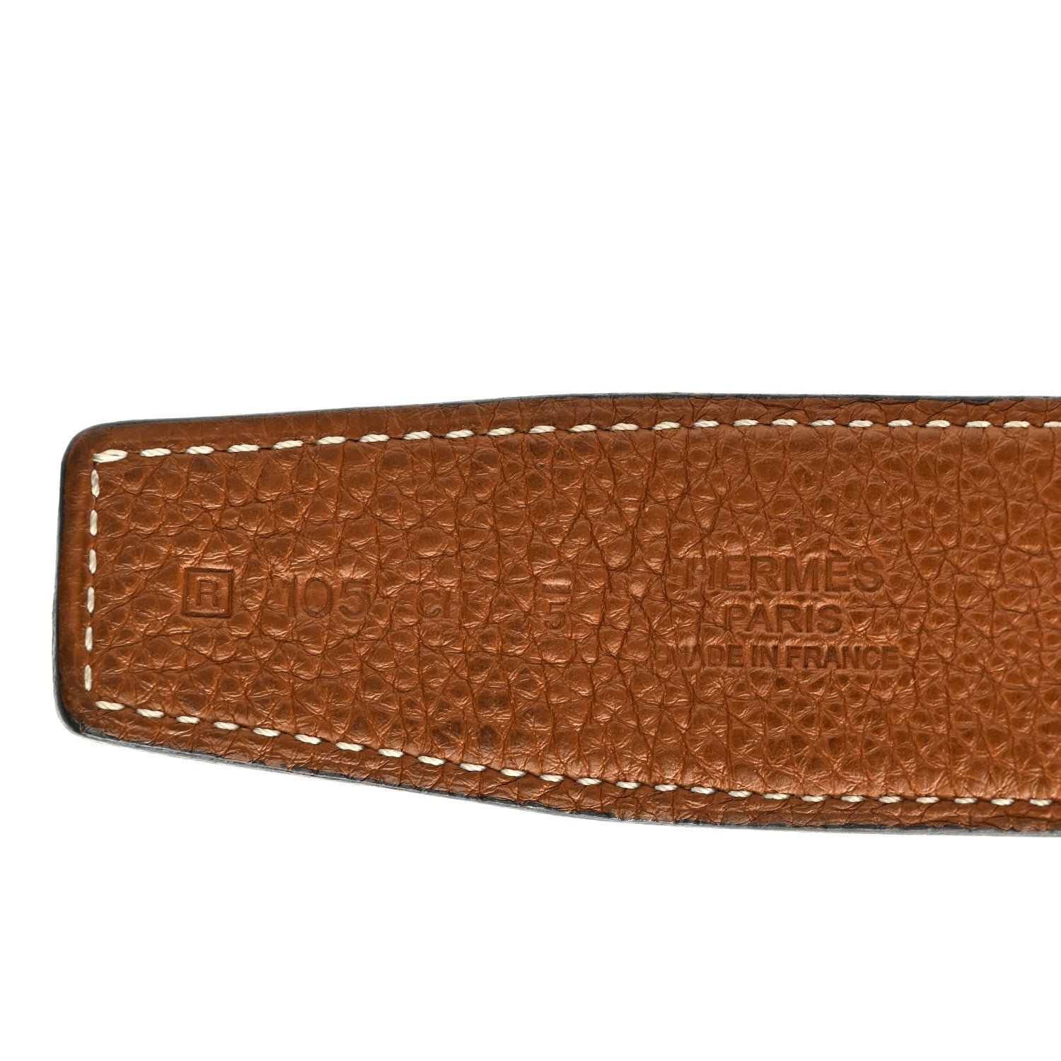 Hermes Box Togo 32mm H Belt 105/42 Black Gold 4 of 5