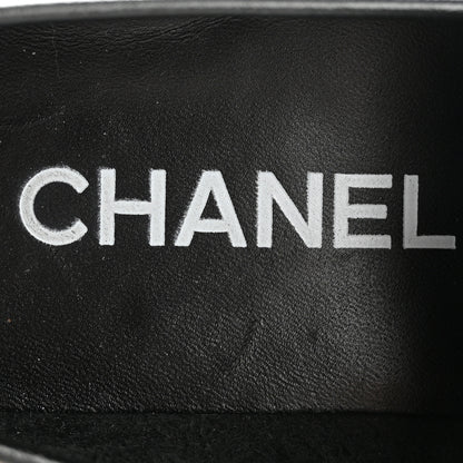 Chanel Calfskin CC Platform Loafers 37 Black 8 of 13