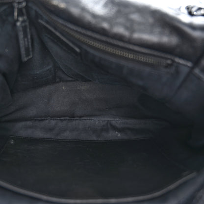 Saint Laurent Crinkled Calfskin Matelasse Monogram Medium Niki Chain Satchel Black 5 of 10