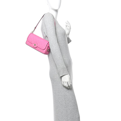 Gucci GG Monogram Textured Dollar Calfskin Small Luce Shoulder Bag Pink 2 of 12