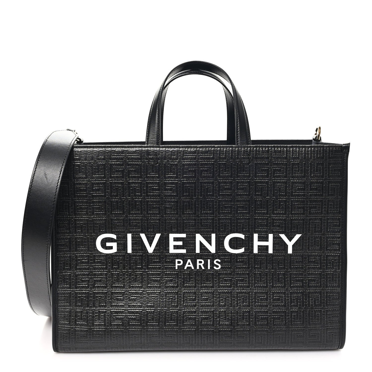 Givenchy 4G Coated Canvas Logo Medium G-Tote Black 1858186