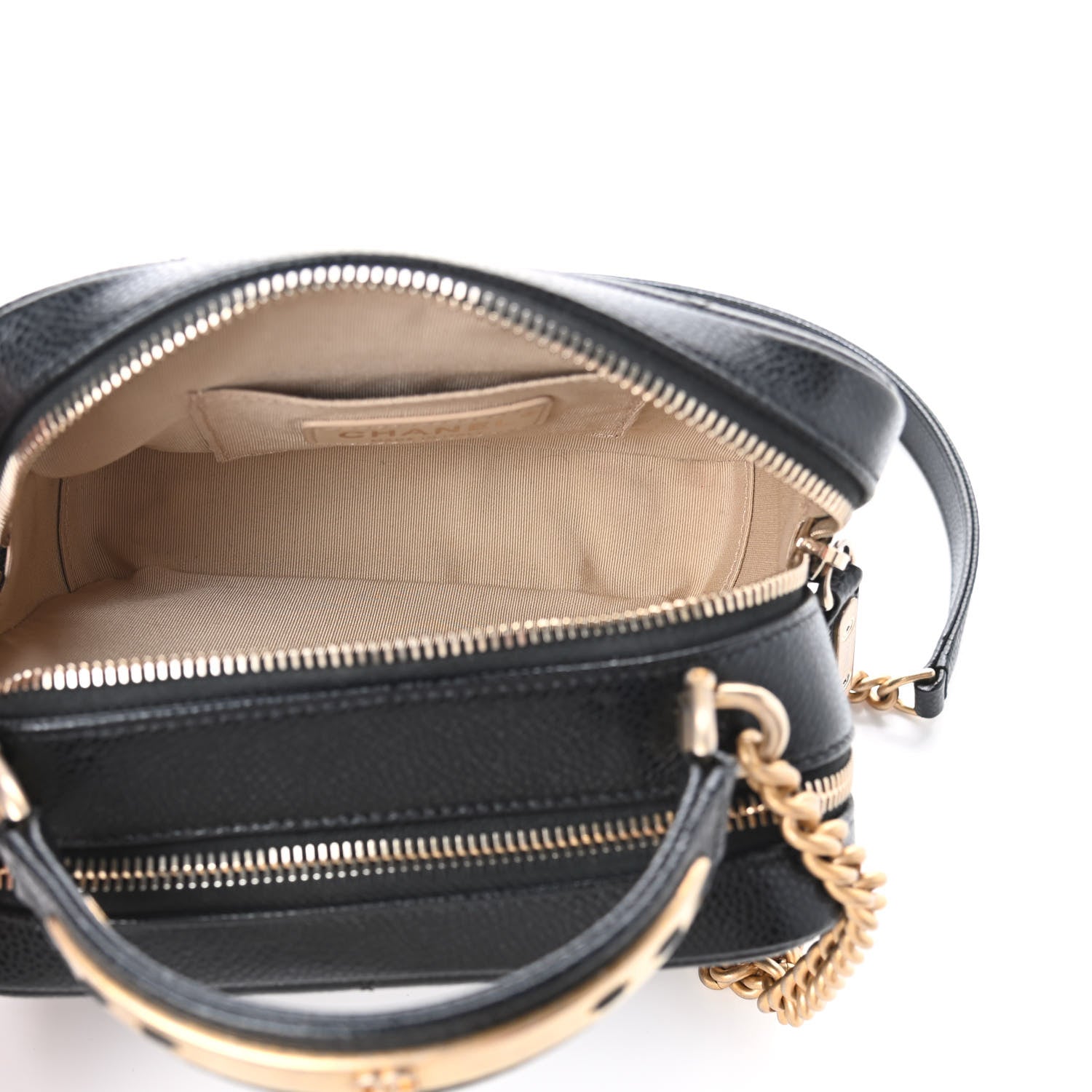 Chanel Caviar Quilted Mini Carry Around Bowling Bag Black 8 of 12