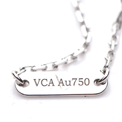 Van Cleef & Arpels 18K White Gold Diamond Vintage Alhambra Pendant Necklace 5 of 7