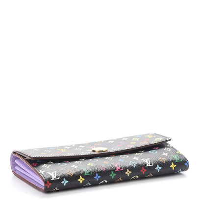 Louis Vuitton Monogram Multicolor Sarah Wallet Black Violet 4 of 8