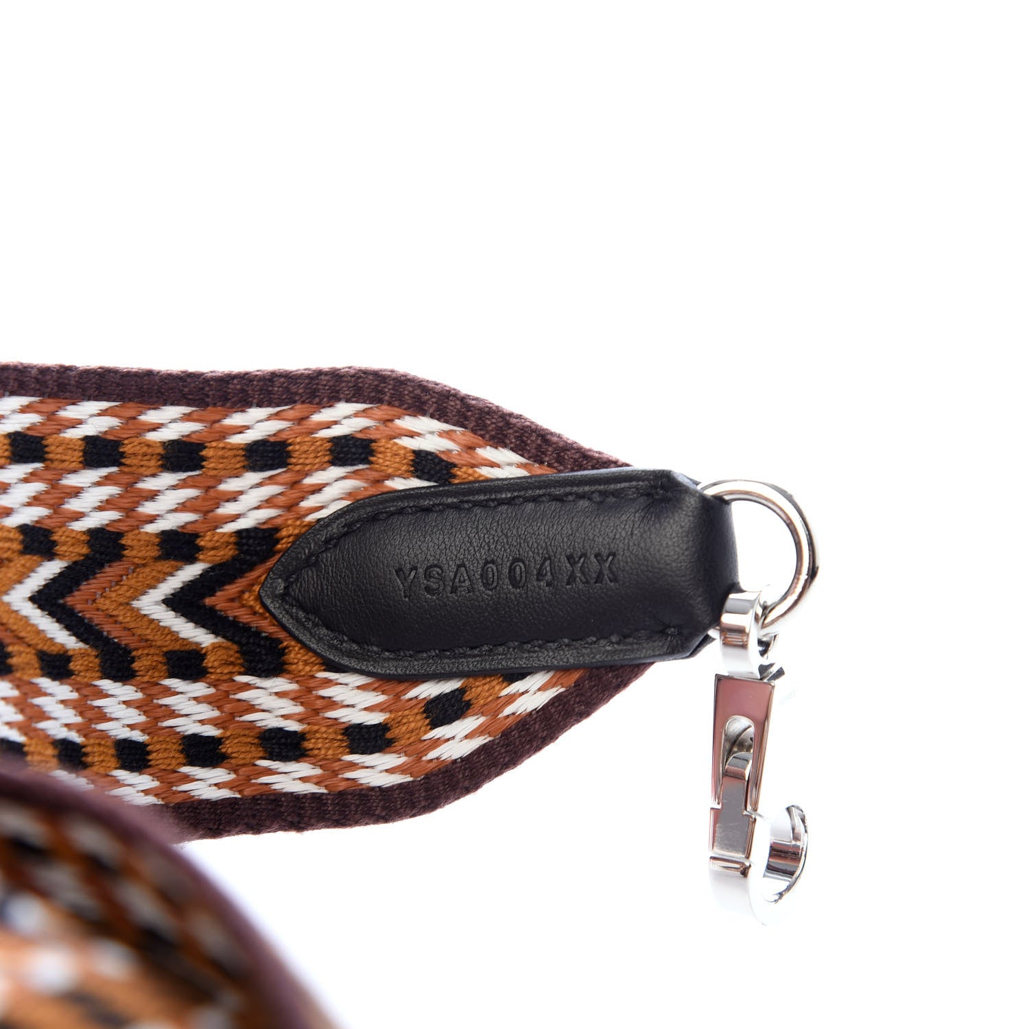 Hermes Toile Swift 50mm Sangle Cavale Shoulder Strap Sesame Blanc Black 4 of 5