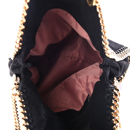 Stella McCartney Shaggy Deer Mini Falabella Fold Over Tote Black 4 of 4
