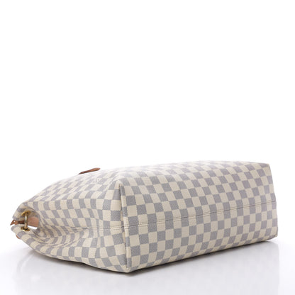 Louis Vuitton Damier Azur Graceful MM Rose Ballerine 4 of 20