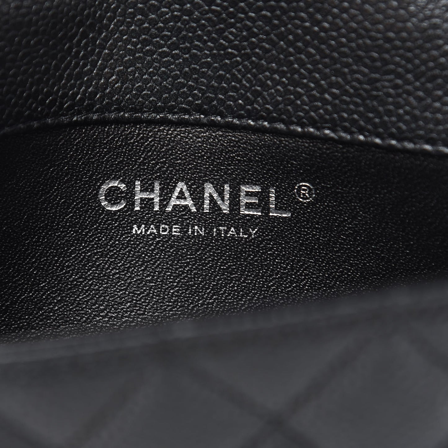 Metallic Caviar Quilted Extra Mini Flap Black